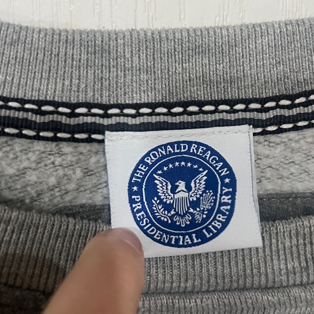 Gray Sweatshirt with Patriotic Text - Picture 3 of 6